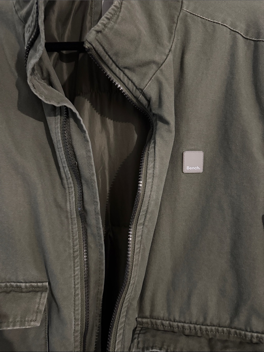Bench Men’s Olive Field Jacket with Zip Front